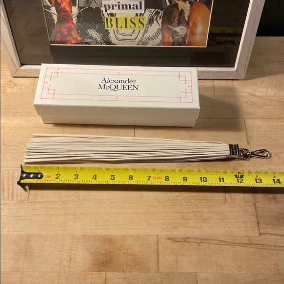 Alexander McQueen Leather Tassel Fringe Bag Charm Keychain! - Picture 5 of 6